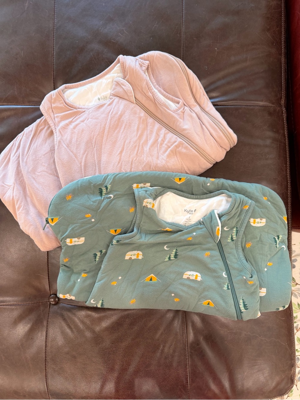 Kyte Baby Camping Print Baby Sleepsack + Blush Pink Sleepsack Set
